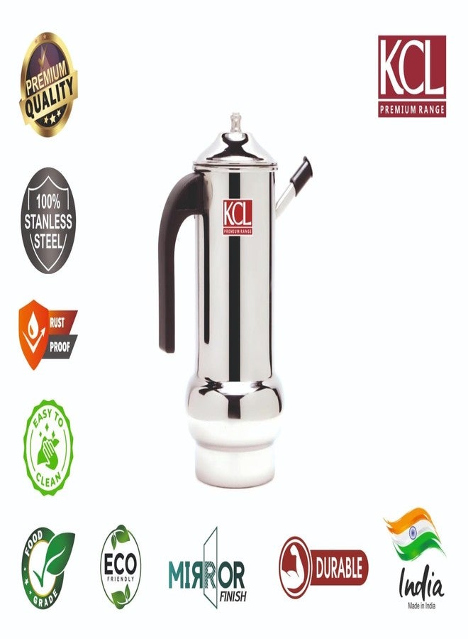 KCL Stainless Steel - Glamour Oil Dispenser with Nozzle | Perfect for Olive Oil, Canola Oil, Ghee & Vinegar | Leak Proof & Easy Flow | Drip Free Spout | 1000 ML Capacity | Must Have Kitchen Essential - Image 4
